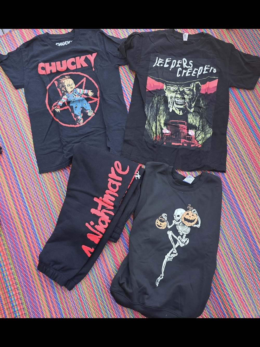 HALLOWEEN Horror Bundle Freddy Krueger, Chucky,Jeepers Creepers S/M Size